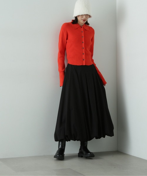 N.（N. Natural Beauty Basic）（エヌエヌナチュラルビューティーベーシック）の「◆バルーンタックスカート（スカート・レディース・オフホワイト/グレー/ブラック・SMALL/MEDIUM）」の7枚目の写真