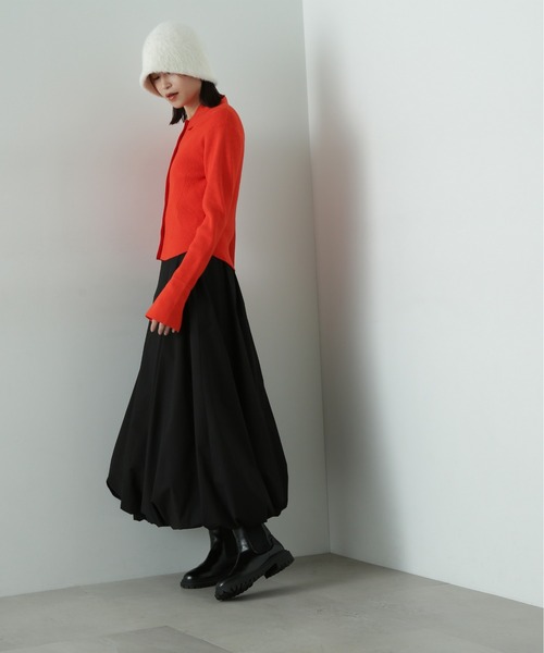 N.（N. Natural Beauty Basic）（エヌエヌナチュラルビューティーベーシック）の「◆バルーンタックスカート（スカート・レディース・オフホワイト/グレー/ブラック・SMALL/MEDIUM）」の8枚目の写真