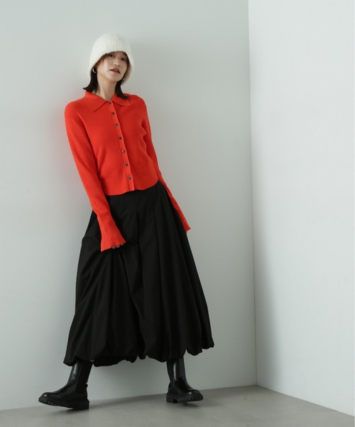 N.（N. Natural Beauty Basic）（エヌエヌナチュラルビューティーベーシック）の「◆バルーンタックスカート（スカート・レディース・オフホワイト/グレー/ブラック・SMALL/MEDIUM）」の9枚目の写真