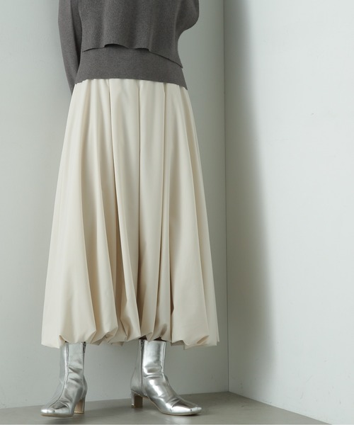 N.（N. Natural Beauty Basic）（エヌエヌナチュラルビューティーベーシック）の「◆バルーンタックスカート（スカート・レディース・オフホワイト/グレー/ブラック・SMALL/MEDIUM）」の17枚目の写真