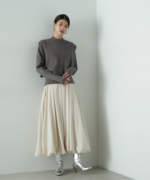 N.（N. Natural Beauty Basic）（エヌエヌナチュラルビューティーベーシック）の「◆バルーンタックスカート（スカート・レディース・オフホワイト/グレー/ブラック・SMALL/MEDIUM）」の20枚目の写真