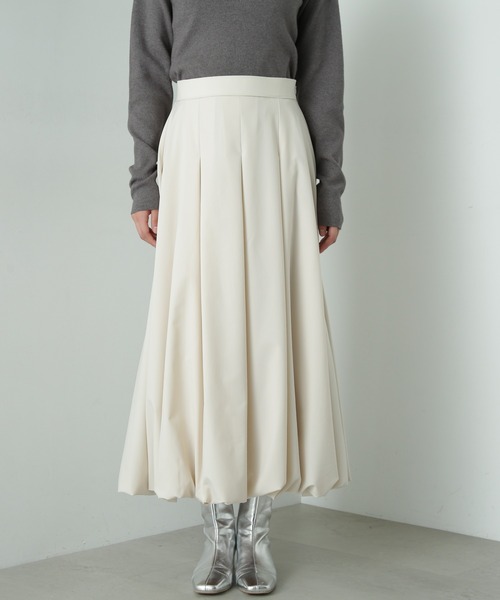 N.（N. Natural Beauty Basic）（エヌエヌナチュラルビューティーベーシック）の「◆バルーンタックスカート（スカート・レディース・オフホワイト/グレー/ブラック・SMALL/MEDIUM）」の22枚目の写真