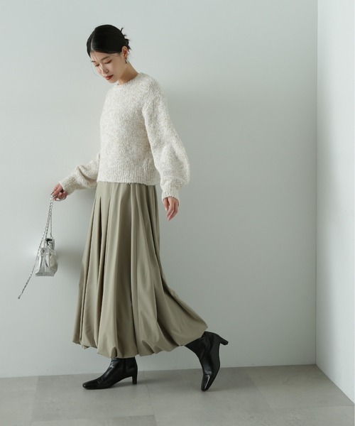 N.（N. Natural Beauty Basic）（エヌエヌナチュラルビューティーベーシック）の「◆バルーンタックスカート（スカート・レディース・オフホワイト/グレー/ブラック・SMALL/MEDIUM）」の13枚目の写真