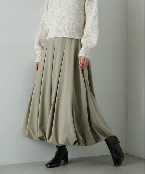 N.（N. Natural Beauty Basic）（エヌエヌナチュラルビューティーベーシック）の「◆バルーンタックスカート（スカート・レディース・オフホワイト/グレー/ブラック・SMALL/MEDIUM）」の14枚目の写真