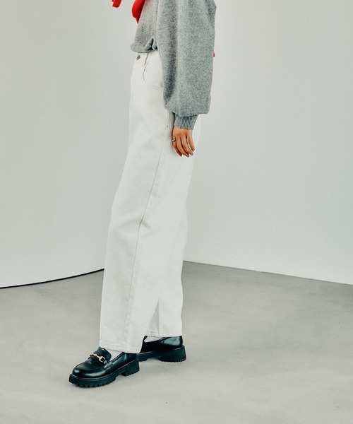 LEPSIM（レプシィム）の「カーブデニムパンツ2　147620（デニムパンツ・レディース・ブルー/オフホワイト/ライトブルー/ライトグレー/ネイビー・SMALL/LARGE/MEDIUM）」の7枚目の写真