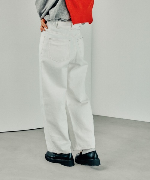 LEPSIM（レプシィム）の「カーブデニムパンツ2　147620（デニムパンツ・レディース・ブルー/オフホワイト/ライトブルー/ライトグレー/ネイビー・SMALL/LARGE/MEDIUM）」の8枚目の写真