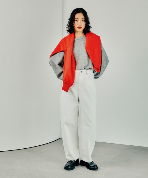 LEPSIM（レプシィム）の「カーブデニムパンツ2　147620（デニムパンツ・レディース・ブルー/オフホワイト/ライトブルー/ライトグレー/ネイビー・SMALL/LARGE/MEDIUM）」の9枚目の写真