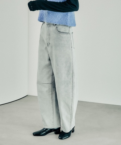 LEPSIM（レプシィム）の「カーブデニムパンツ2　147620（デニムパンツ・レディース・ブルー/オフホワイト/ライトブルー/ライトグレー/ネイビー・SMALL/LARGE/MEDIUM）」の11枚目の写真