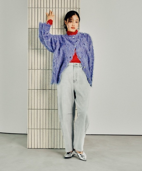 LEPSIM（レプシィム）の「カーブデニムパンツ2　147620（デニムパンツ・レディース・ブルー/オフホワイト/ライトブルー/ライトグレー/ネイビー・SMALL/LARGE/MEDIUM）」の16枚目の写真