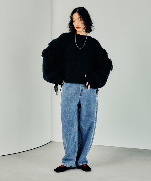 レプシィム　カーブデニムパンツ　S　ダークネイビー 楽天市場】【SALE／60%OFF】カーブデニムパンツ2 LEPSIM