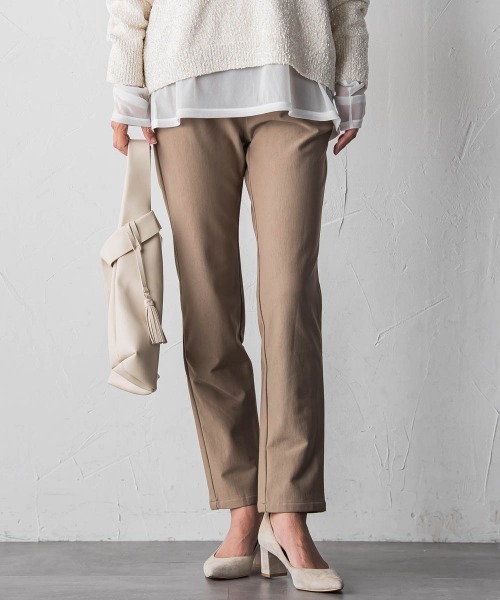 la.f…(ラエフ)の「【WEB限定】裏起毛ハイテンションパンツ≪洗濯機で洗える≫(その他パンツ・レディース・オフホワイト/ブラック/カーキ/キャメル・7号/9号/11号)」の4枚目の写真