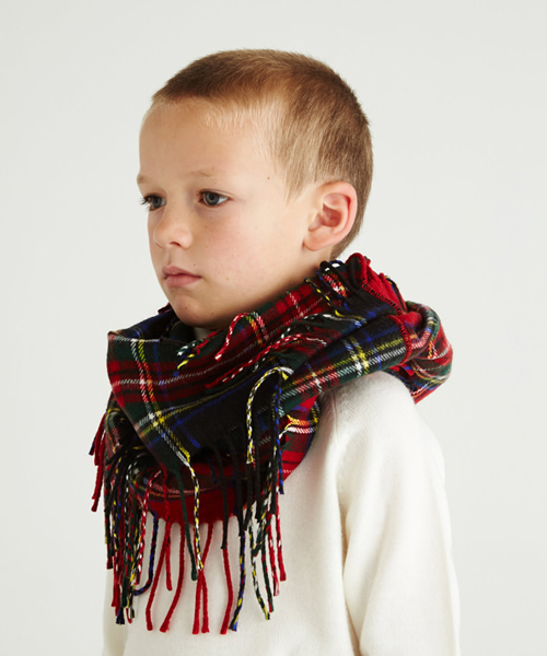 Smoothy（スムージー）の「Smoothy Plain Ring muffler / スムージー 無地リングマフラー（マフラー・キッズ・ベージュ系その他/レッド系その他/ネイビー/ヘザーグレー/キャメル・FREE）」の5枚目の写真