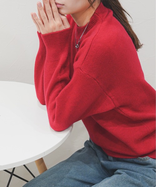 madrepadre(マドレパドレ)の「コクーンシルエットニットセーター(ニット/セーター・レディース・レッド/ピンク/グレー/ブラック/アイボリー/サンドベージュ/ブラウン・FREE)」の13枚目の写真