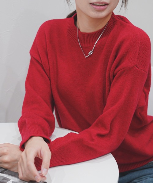 madrepadre(マドレパドレ)の「コクーンシルエットニットセーター(ニット/セーター・レディース・レッド/ピンク/グレー/ブラック/アイボリー/サンドベージュ/ブラウン・FREE)」の17枚目の写真