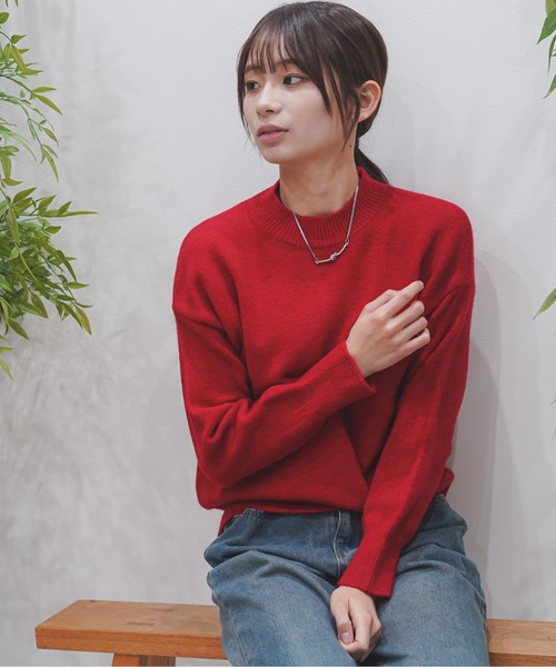 madrepadre(マドレパドレ)の「コクーンシルエットニットセーター(ニット/セーター・レディース・レッド/ピンク/グレー/ブラック/アイボリー/サンドベージュ/ブラウン・FREE)」の20枚目の写真