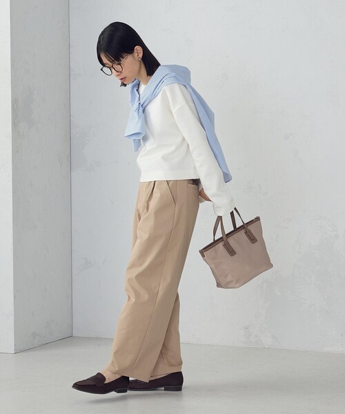 COMME CA ISM（コムサイズム）の「クロップド丈ロンT（Tシャツ/カットソー・レディース・ホワイト/ブラック・MEDIUM/LARGE）」の8枚目の写真