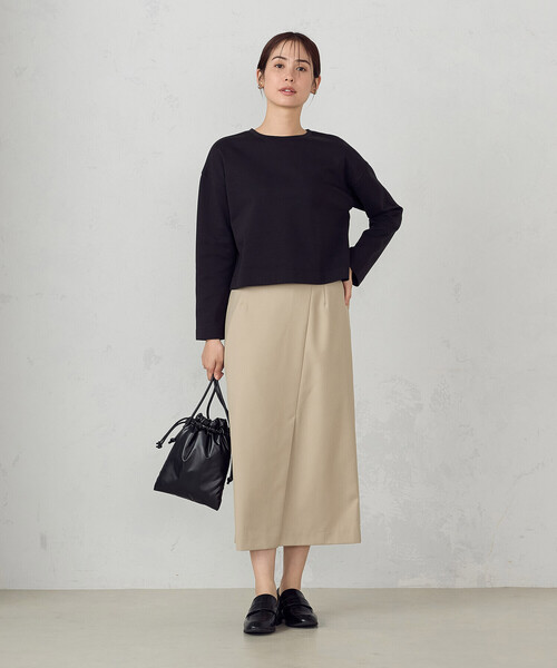 COMME CA ISM（コムサイズム）の「クロップド丈ロンT（Tシャツ/カットソー・レディース・ホワイト/ブラック・MEDIUM/LARGE）」の13枚目の写真