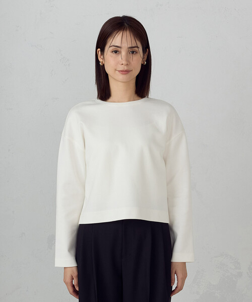 COMME CA ISM（コムサイズム）の「クロップド丈ロンT（Tシャツ/カットソー・レディース・ホワイト/ブラック・MEDIUM/LARGE）」の19枚目の写真