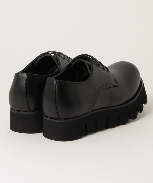 LOVEHUNTER（ラブハンター）の「軽量厚底 ハイソールプレーントゥシューズ（ドレスシューズ・メンズ・ブラック・40/41/42/43/44）」の2枚目の写真