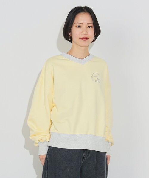 重ねVネック ロゴ スウェット（スウェット）｜BEAMS HEART（ビームスハート）