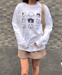 【軽量】犬イラストデザイントレーナー スウェット