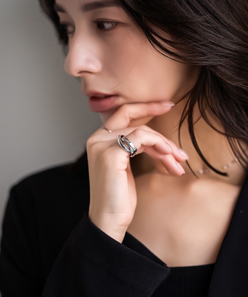 kirakiraShop（キラキラショップ）の「3重 ツイスト リング（リング・レディース・シルバー/ゴールド/シルバー系・6号/7号/8号/#3/#2/#1）」の13枚目の写真