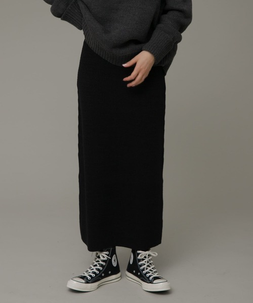 URBAN RESEARCH Sonny Label（アーバンリサーチサニーレーベル）の「『洗濯可』ラメニットリブロングスカート（スカート・レディース・グレー/ブラウン/ブラック・FREE）」の4枚目の写真