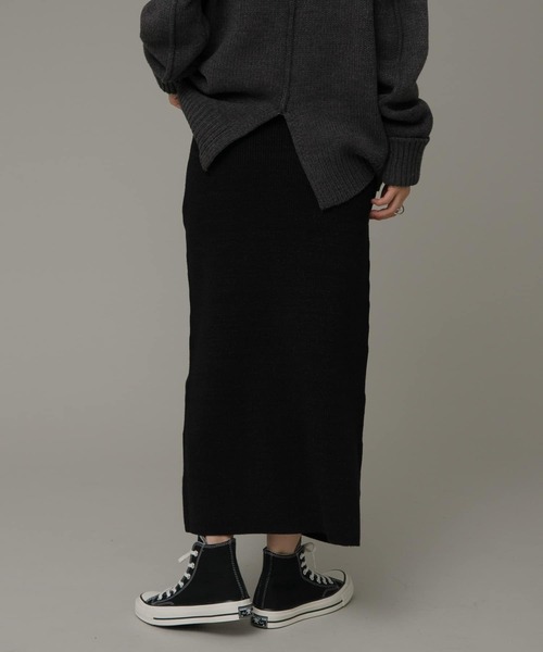 URBAN RESEARCH Sonny Label（アーバンリサーチサニーレーベル）の「『洗濯可』ラメニットリブロングスカート（スカート・レディース・グレー/ブラウン/ブラック・FREE）」の7枚目の写真