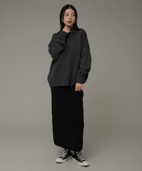 URBAN RESEARCH Sonny Label（アーバンリサーチサニーレーベル）の「『洗濯可』ラメニットリブロングスカート（スカート・レディース・グレー/ブラウン/ブラック・FREE）」の8枚目の写真