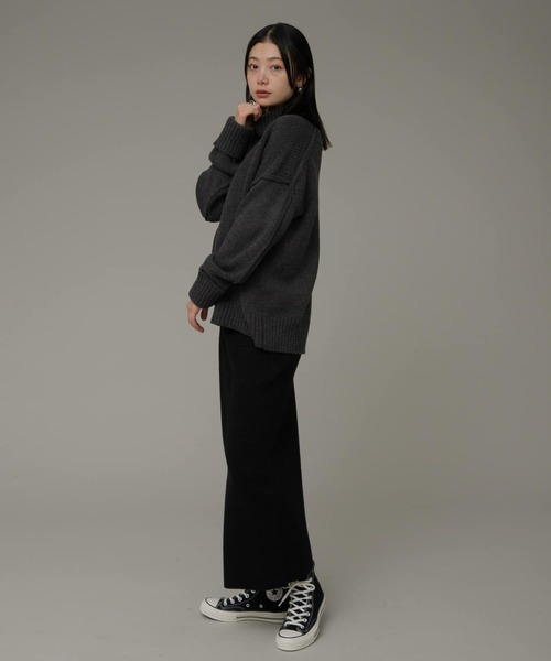 URBAN RESEARCH Sonny Label（アーバンリサーチサニーレーベル）の「『洗濯可』ラメニットリブロングスカート（スカート・レディース・グレー/ブラウン/ブラック・FREE）」の9枚目の写真