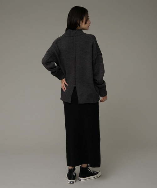 URBAN RESEARCH Sonny Label（アーバンリサーチサニーレーベル）の「『洗濯可』ラメニットリブロングスカート（スカート・レディース・グレー/ブラウン/ブラック・FREE）」の10枚目の写真