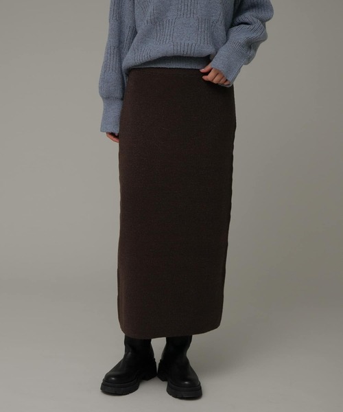 URBAN RESEARCH Sonny Label（アーバンリサーチサニーレーベル）の「『洗濯可』ラメニットリブロングスカート（スカート・レディース・グレー/ブラウン/ブラック・FREE）」の11枚目の写真