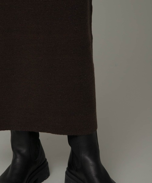 URBAN RESEARCH Sonny Label（アーバンリサーチサニーレーベル）の「『洗濯可』ラメニットリブロングスカート（スカート・レディース・グレー/ブラウン/ブラック・FREE）」の12枚目の写真