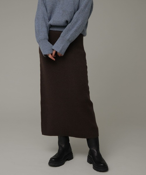 URBAN RESEARCH Sonny Label（アーバンリサーチサニーレーベル）の「『洗濯可』ラメニットリブロングスカート（スカート・レディース・グレー/ブラウン/ブラック・FREE）」の13枚目の写真