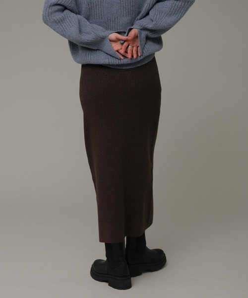 URBAN RESEARCH Sonny Label（アーバンリサーチサニーレーベル）の「『洗濯可』ラメニットリブロングスカート（スカート・レディース・グレー/ブラウン/ブラック・FREE）」の16枚目の写真