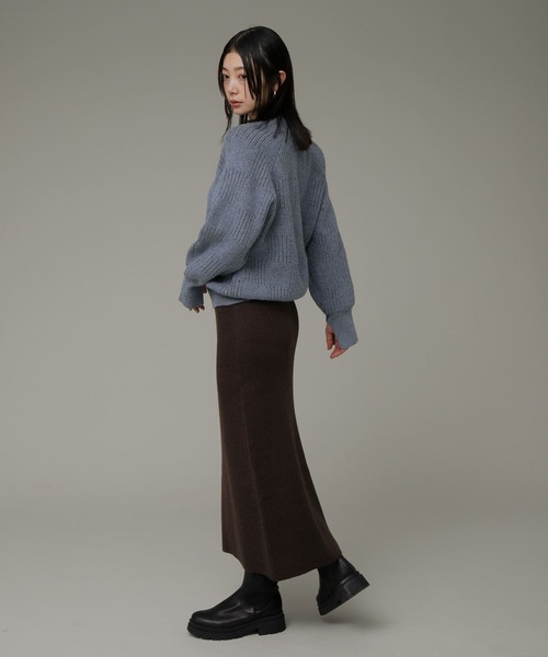 URBAN RESEARCH Sonny Label（アーバンリサーチサニーレーベル）の「『洗濯可』ラメニットリブロングスカート（スカート・レディース・グレー/ブラウン/ブラック・FREE）」の18枚目の写真