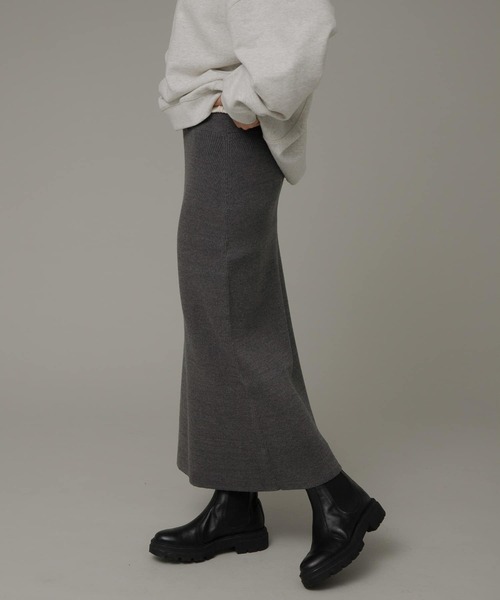 URBAN RESEARCH Sonny Label（アーバンリサーチサニーレーベル）の「『洗濯可』ラメニットリブロングスカート（スカート・レディース・グレー/ブラウン/ブラック・FREE）」の21枚目の写真