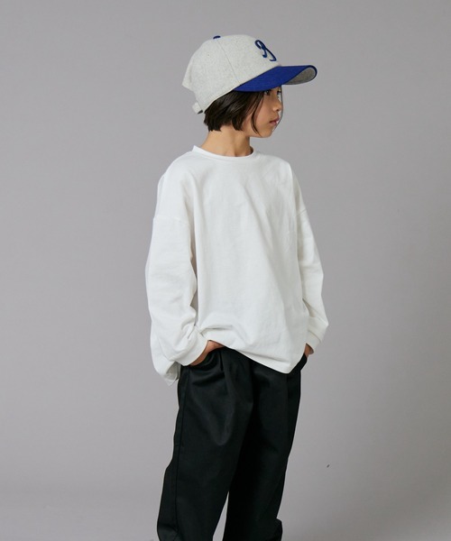 PAIRMANON STREET（ペアマノンストリート）の「【PAIRMANON STREET】ベーシック クレイジー 配色 シンプル 長袖 Tシャツ（Tシャツ/カットソー・キッズ・ベージュ/グリーン系その他/ブラック/ホワイト/ホワイト系その他/ベージュ系その他/グリーン/ブラック系その他・100/110/120/130/140/150/160/90）」の10枚目の写真