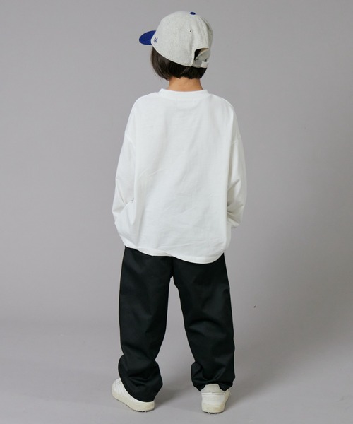 PAIRMANON STREET（ペアマノンストリート）の「【PAIRMANON STREET】ベーシック クレイジー 配色 シンプル 長袖 Tシャツ（Tシャツ/カットソー・キッズ・ベージュ/グリーン系その他/ブラック/ホワイト/ホワイト系その他/ベージュ系その他/グリーン/ブラック系その他・100/110/120/130/140/150/160/90）」の12枚目の写真