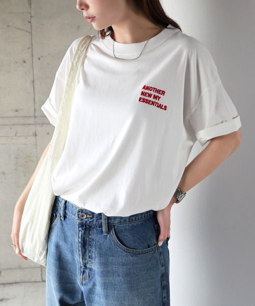 ANMEエンブロイダリーロゴ半袖Tシャツ