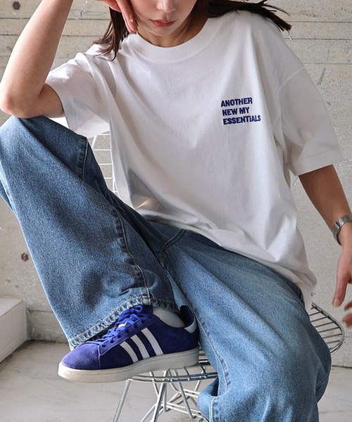 ANMEエンブロイダリーロゴ半袖Tシャツ