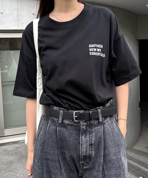 ANMEエンブロイダリーロゴ半袖Tシャツ