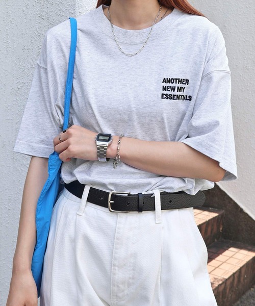 ANMEエンブロイダリーロゴ半袖Tシャツ