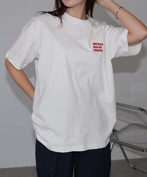 ANMEエンブロイダリーロゴ半袖Tシャツ
