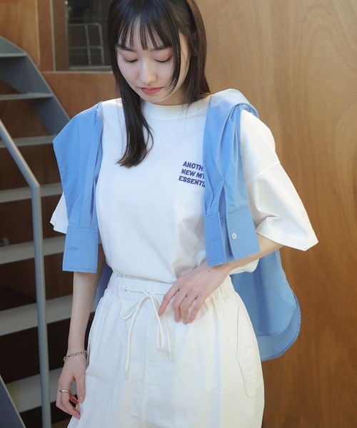 ANMEエンブロイダリーロゴ半袖Tシャツ