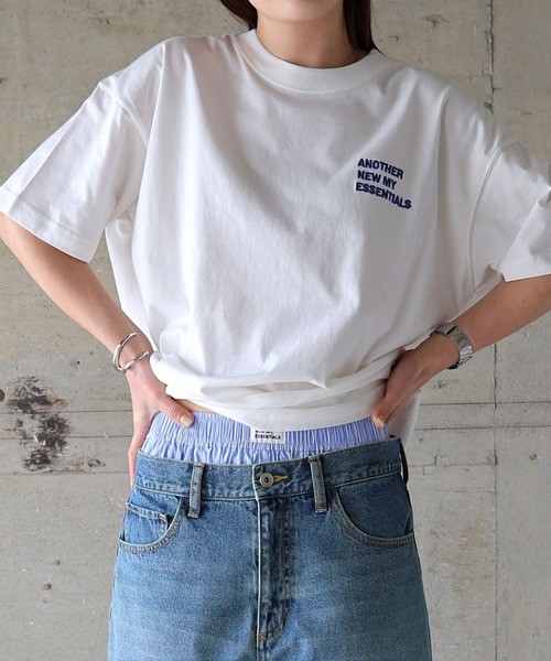 ANMEエンブロイダリーロゴ半袖Tシャツ