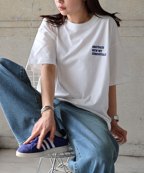 ANMEエンブロイダリーロゴ半袖Tシャツ
