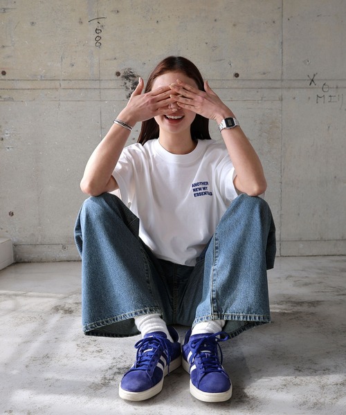 ANMEエンブロイダリーロゴ半袖Tシャツ