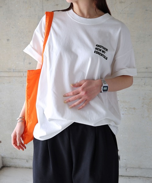ANMEエンブロイダリーロゴ半袖Tシャツ