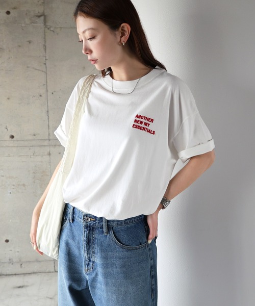 セール】ANMEエンブロイダリーロゴ半袖Tシャツ（Tシャツ